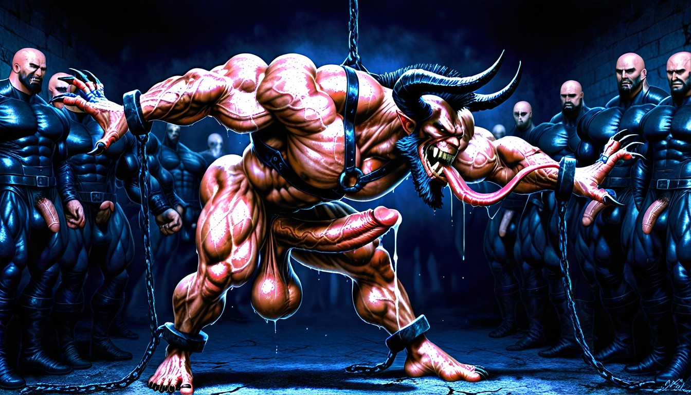 Prominent Chin, Mighty Warrior, Thick Eyebrowns AI Gay Porn