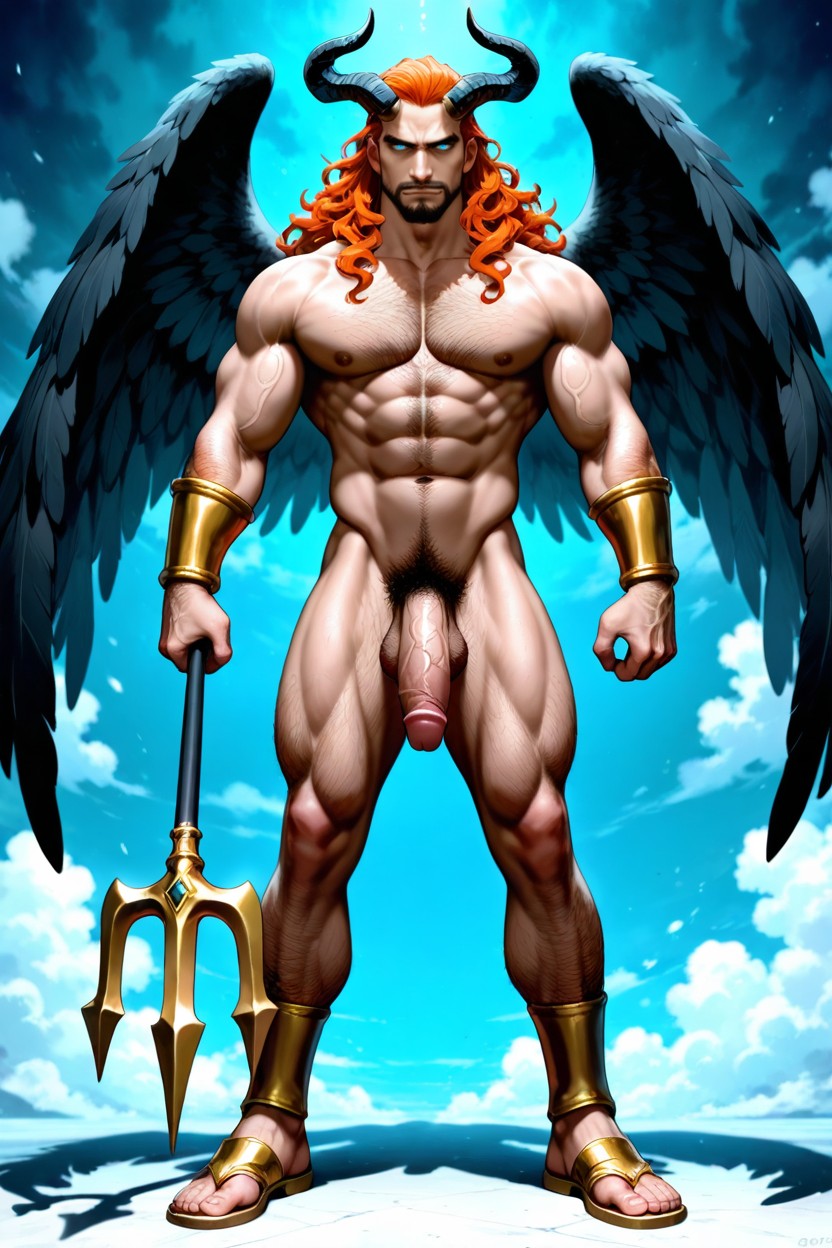 Fit, Gold Wristbands, Full Body AI Gay Porn