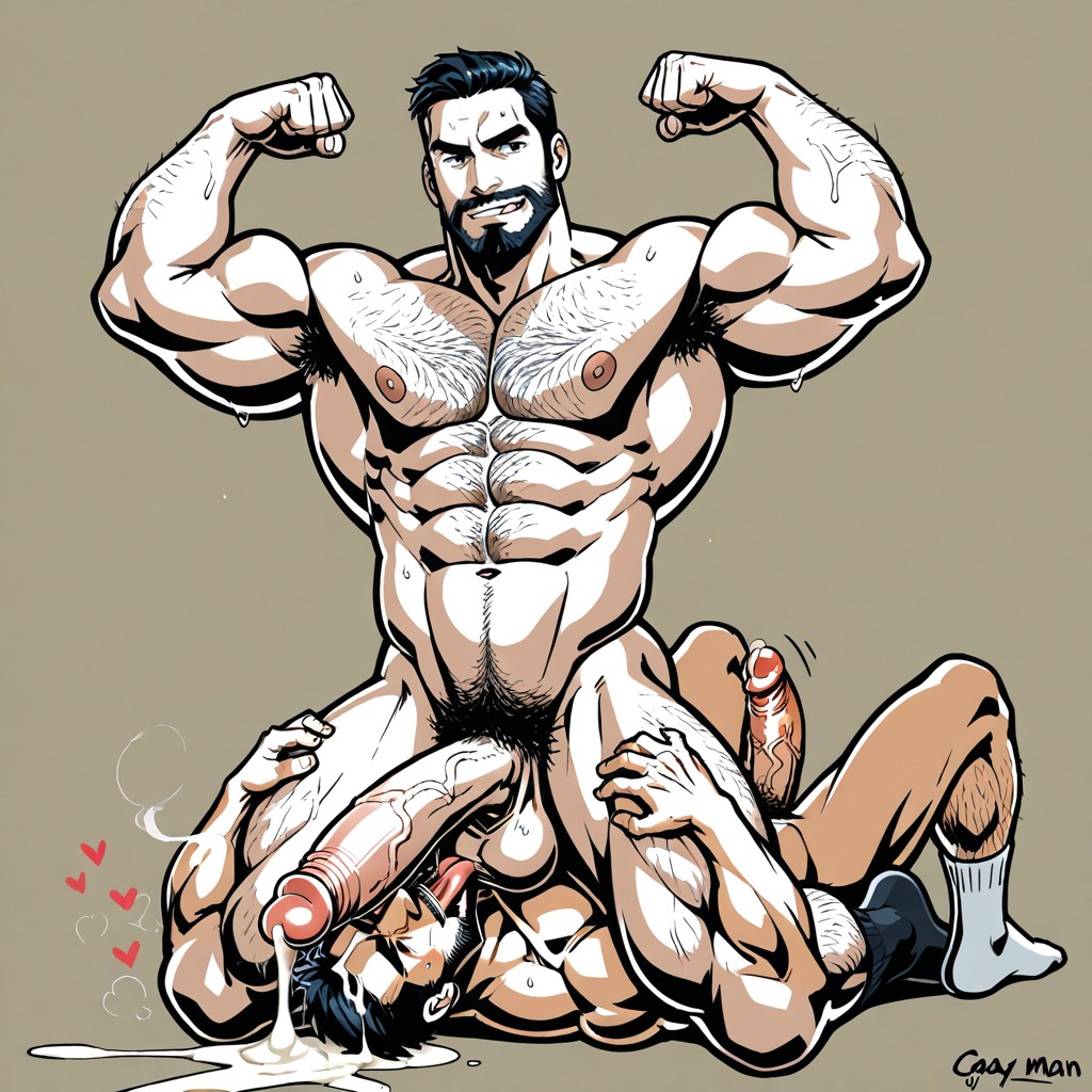 Duo, Man Cocktip Touching Bottom Guy, Smell Of Sweat AI Gay Porn