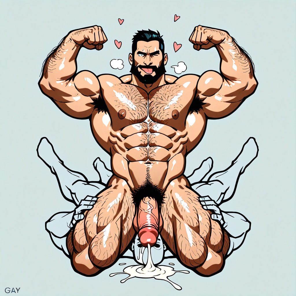 Bottom Man Craving Cum Face, Fix Colors, Tongue Out AI Gay Porn