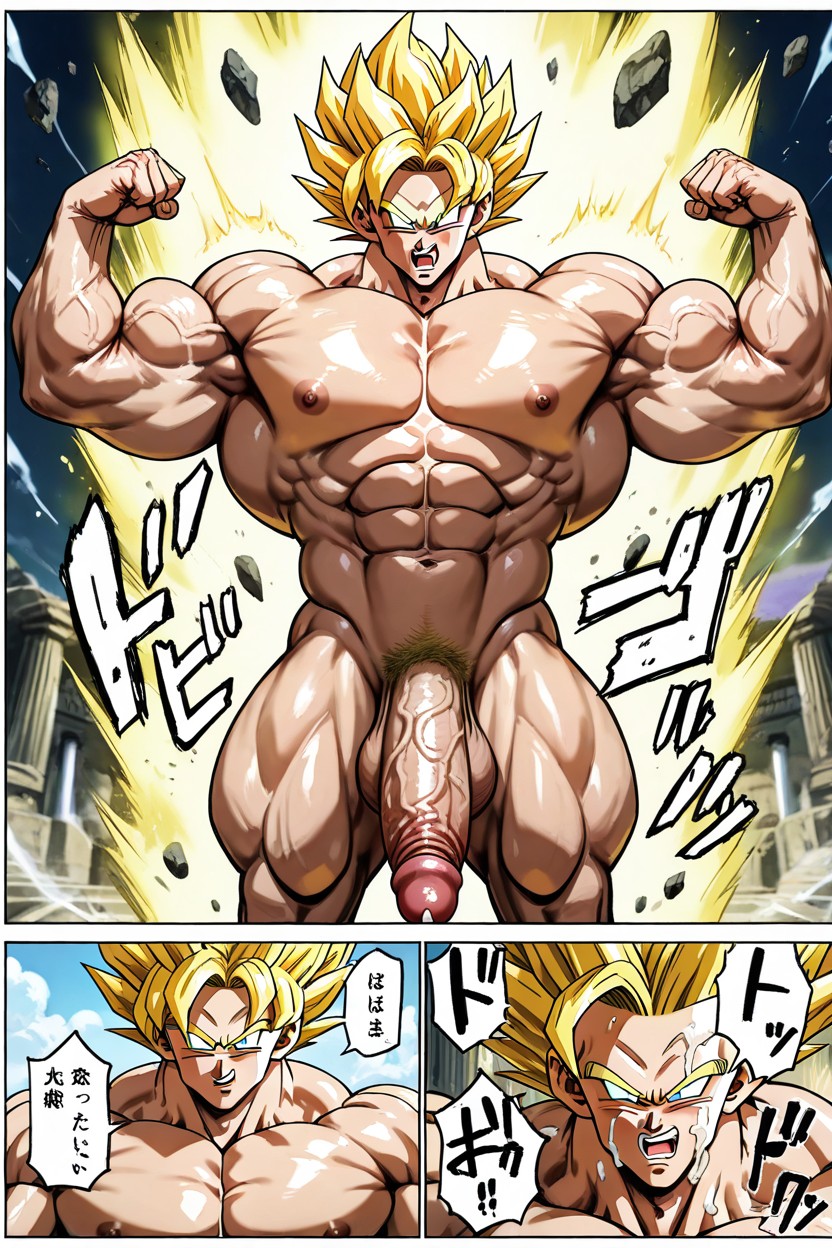 Horny, Super Saiyan, Greek Temple AI Gay Porn