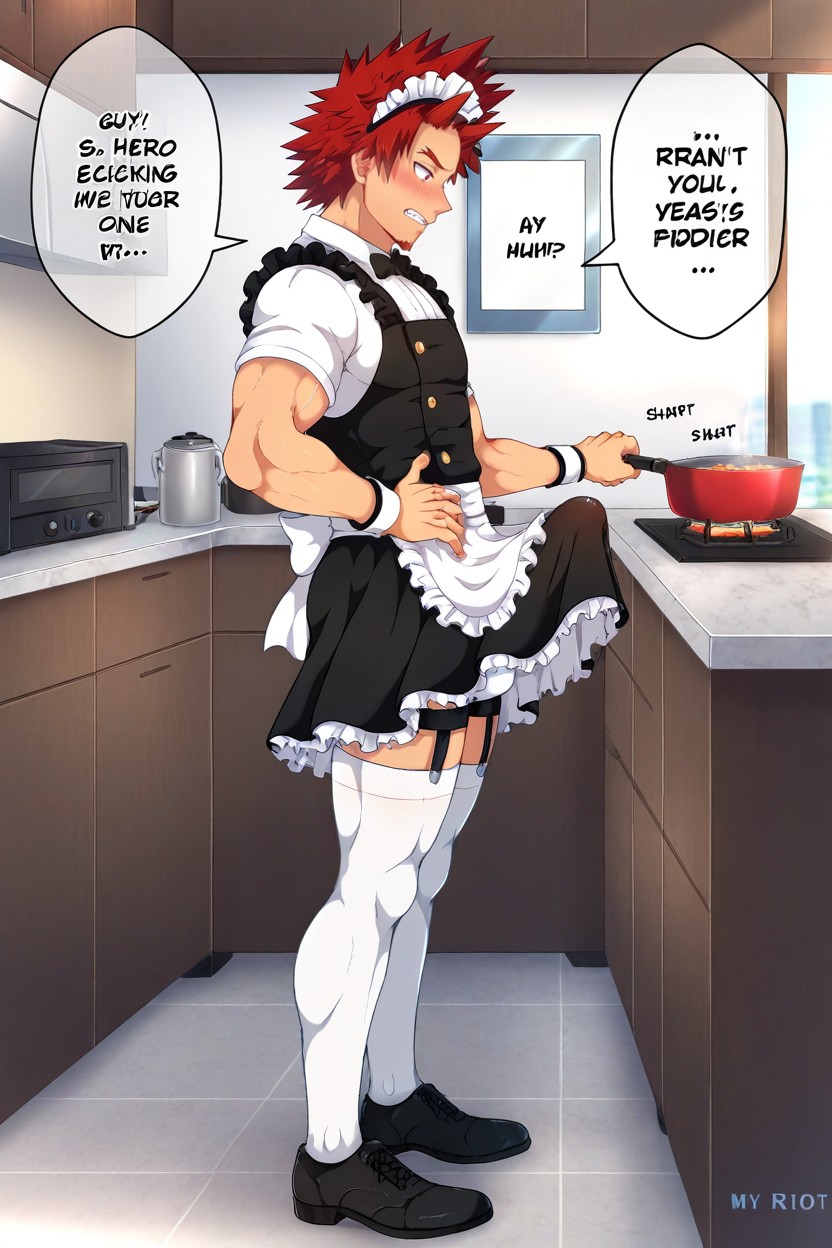 Wear Maid's Costume, Red Riot, Dialogue ゲイAIポルノ