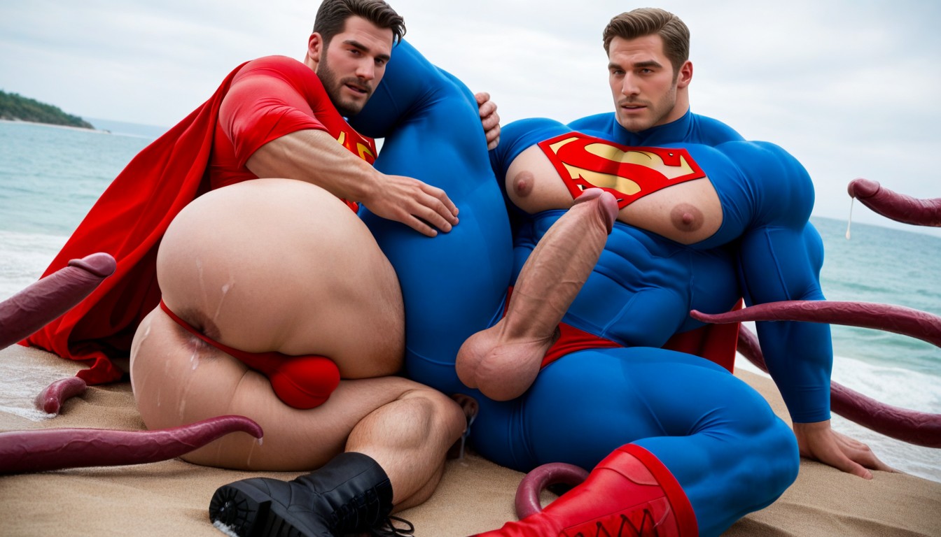 2 Personnes, Legs Spread, Grand Porno IA Gay