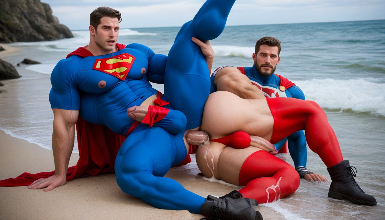 Massive Muscles, Tentáculos, Legs Spread Pornografia gay com IA