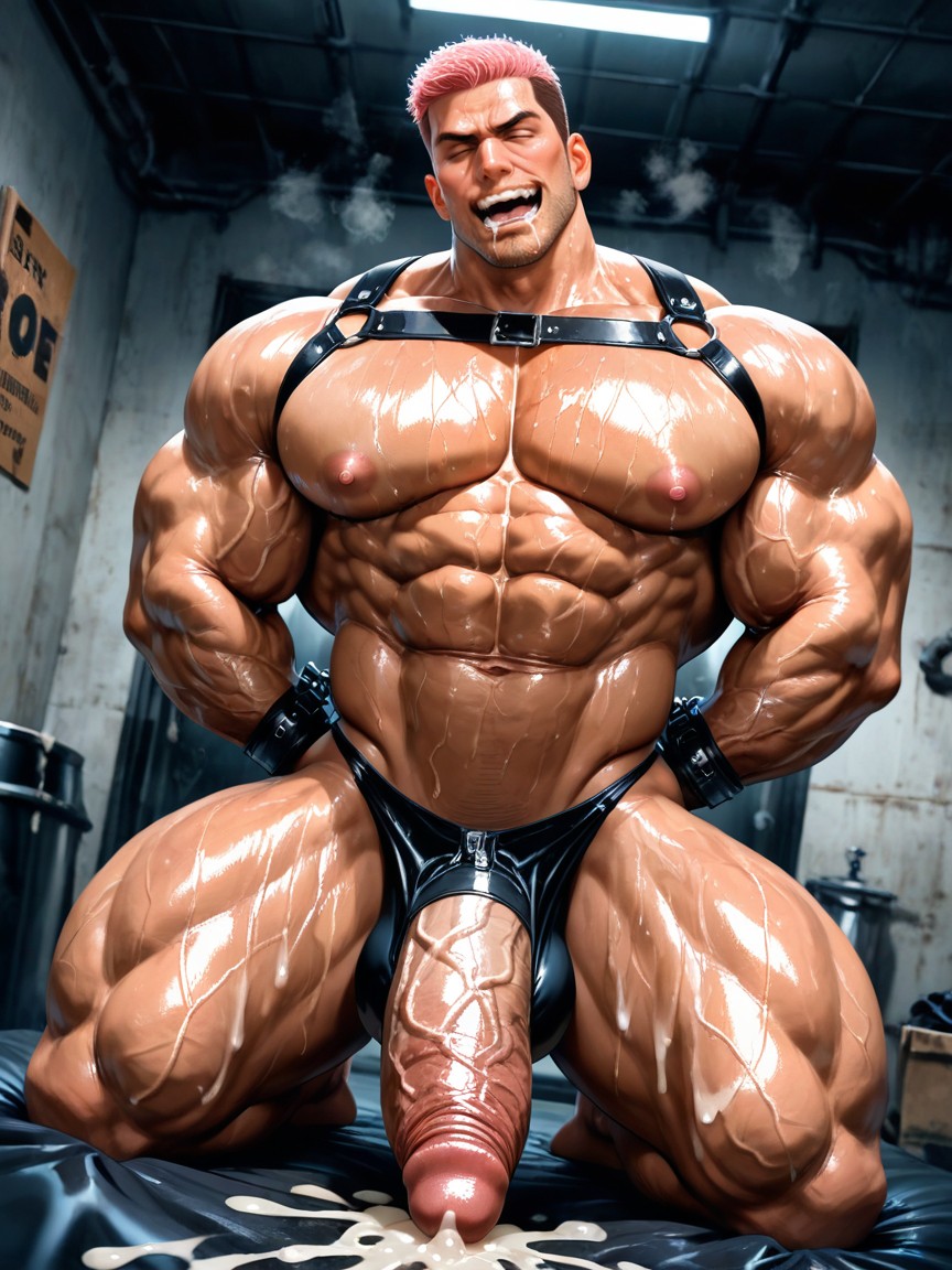 Hyper Growing Extremely Veiny Vascular Thick Girth Erect Uncut Cock, Stubble, Wide Angle KI Schwulenporno