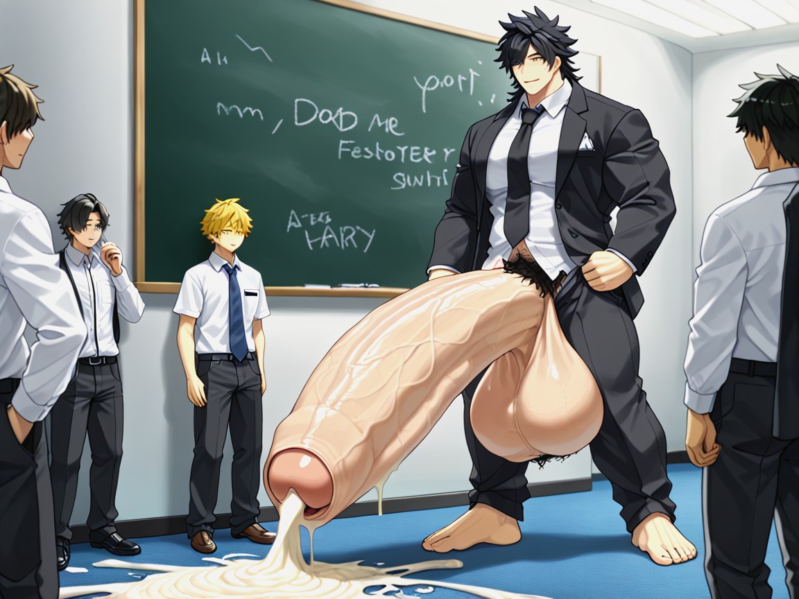 Dick Longer And Thicker Than Leg, Vêtements Ouverts, Manly Porno IA Gay