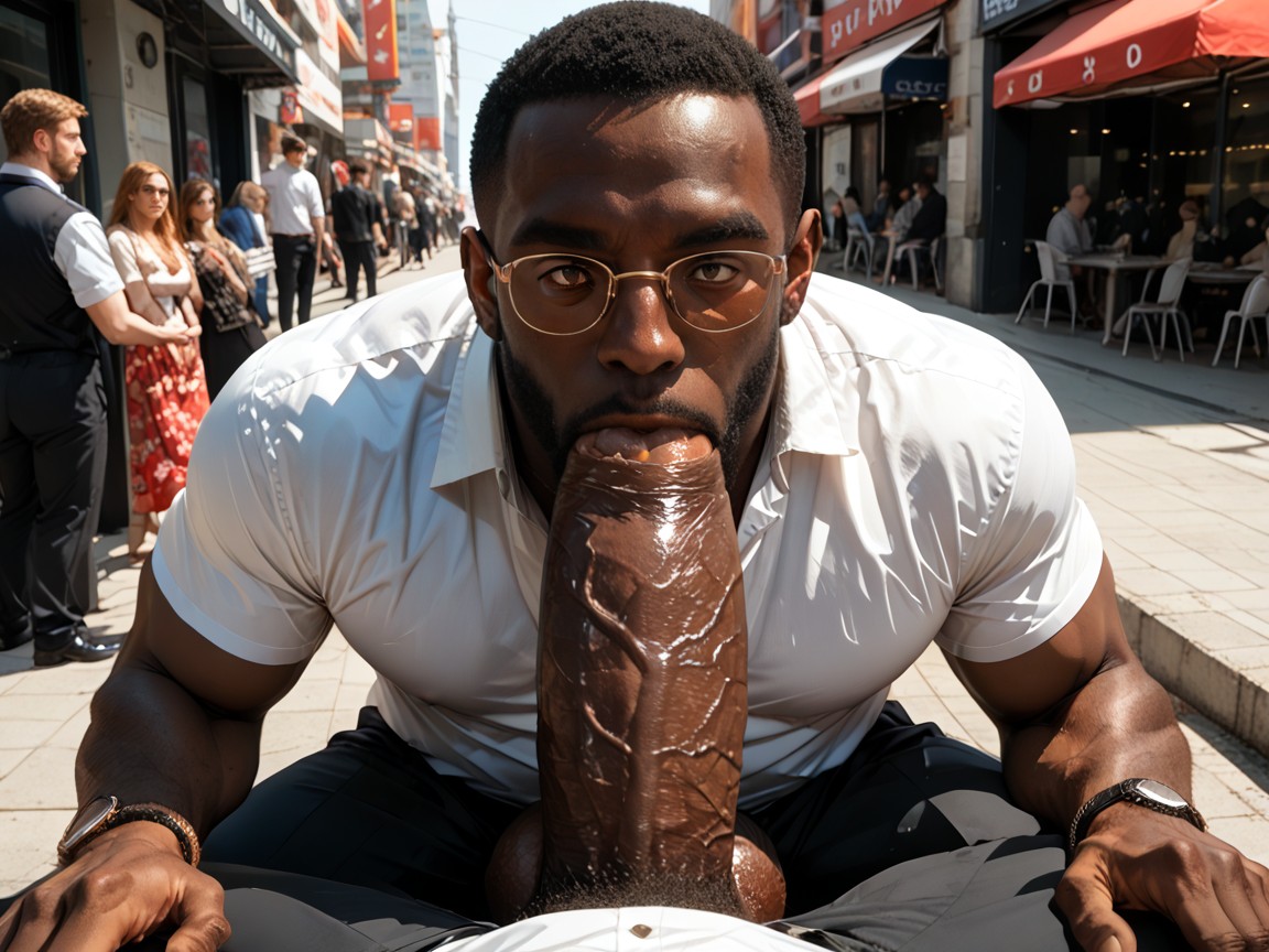 A Genou, De Haut En Bas, Pov Blowjob Porno IA Gay