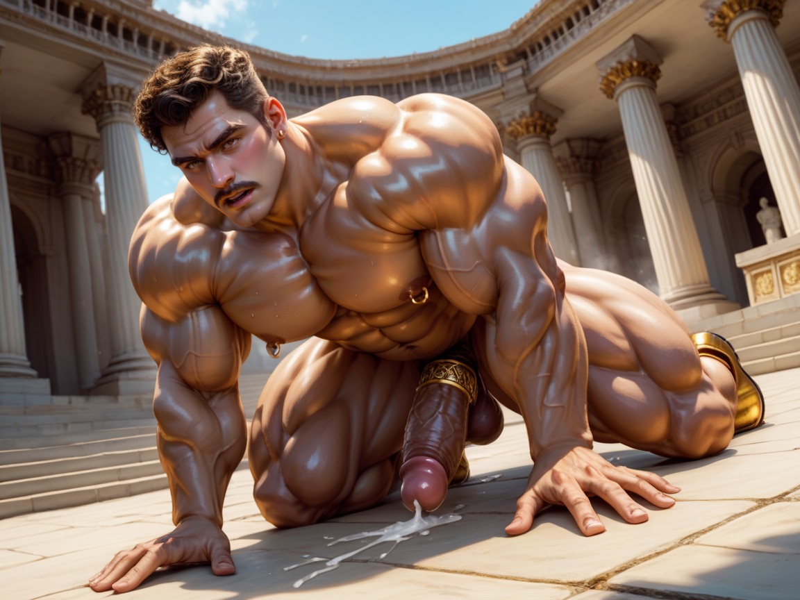 En Sueur, Orgasme, Gigantesque Porno IA Gay