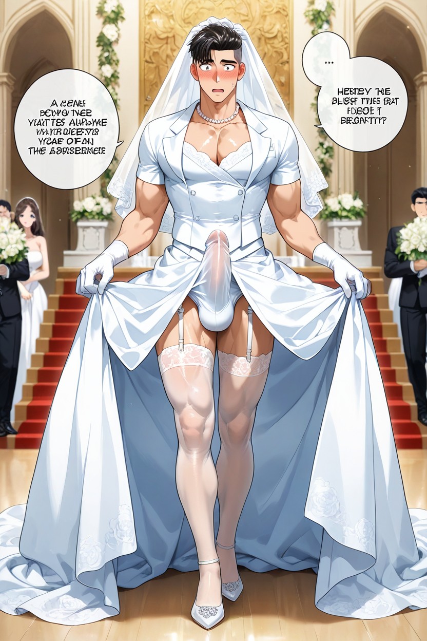White Bride Dress, White Stockings, 棕色 AI同性戀黃片