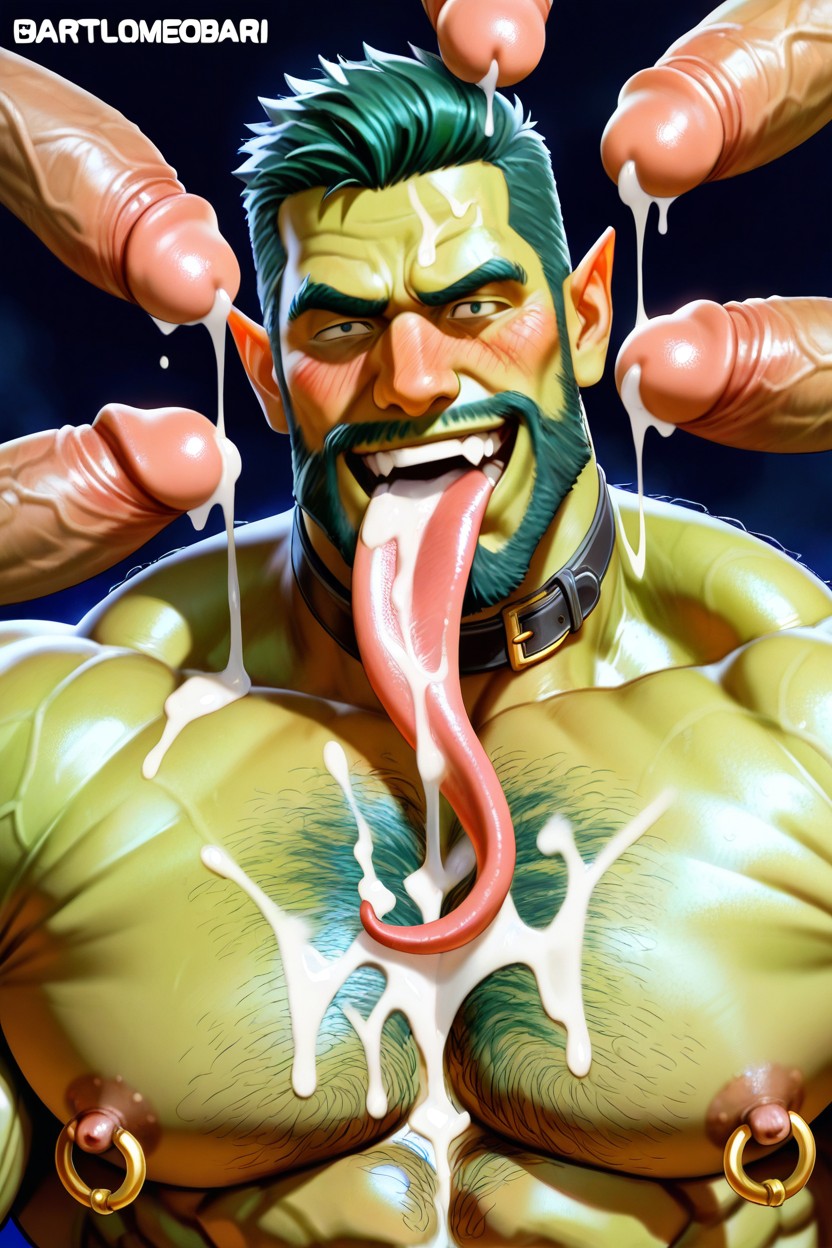 25+, Huge Milkshot, Tongue Piercing Porno IA Gay