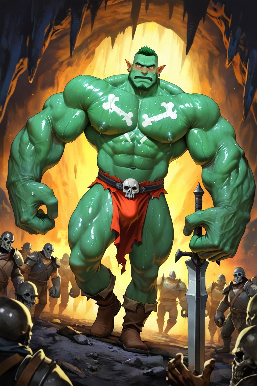 Hips Size, Darck Heroic Fantasy, Huge Fingers AI Gay Porn
