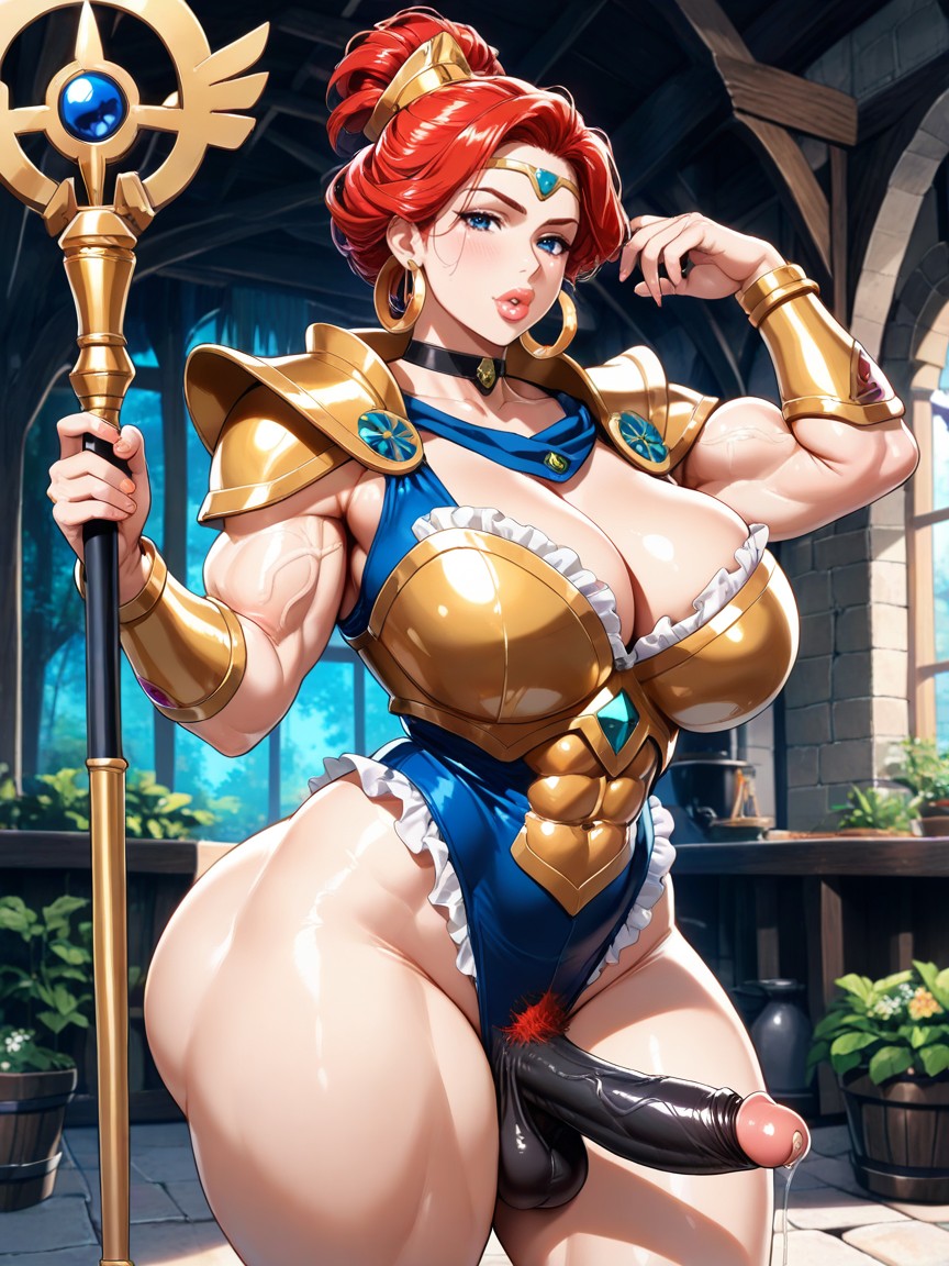 Holding One Magical Staff In One Hand, Filled Lips, Wide Hips Porno IA Gay