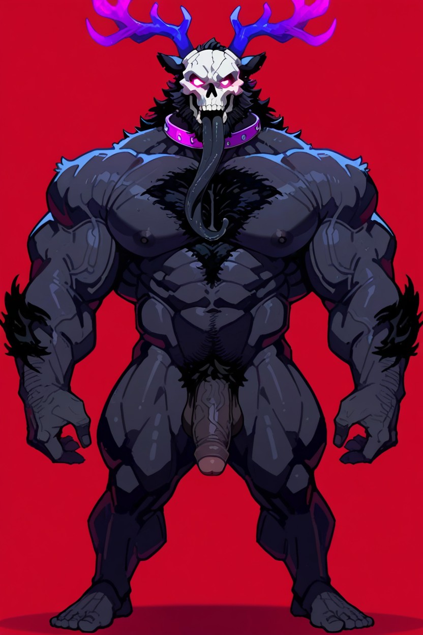 Tongue Out, Big Pecs, Pink Glowing Eyes Porno IA Gay