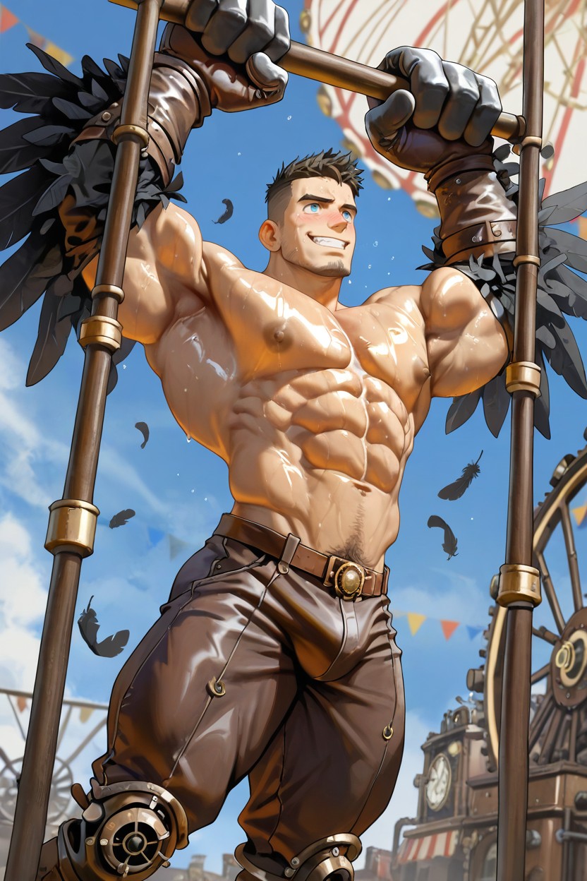 Detailed Face, Hdr, Strong Lines ゲイAIポルノ