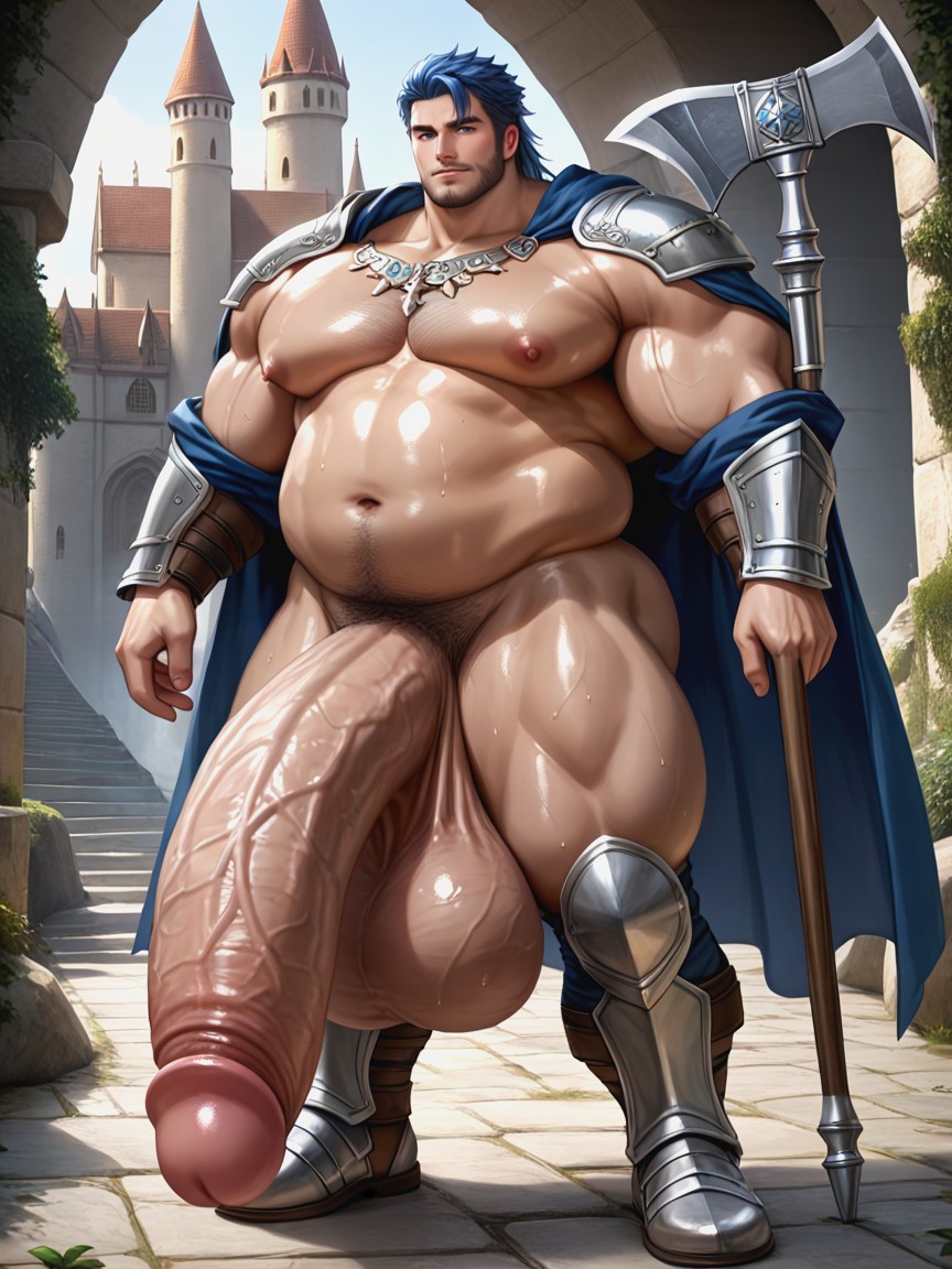Thick Fat, Flaccid Penis, Veiny Penis Porno IA Gay