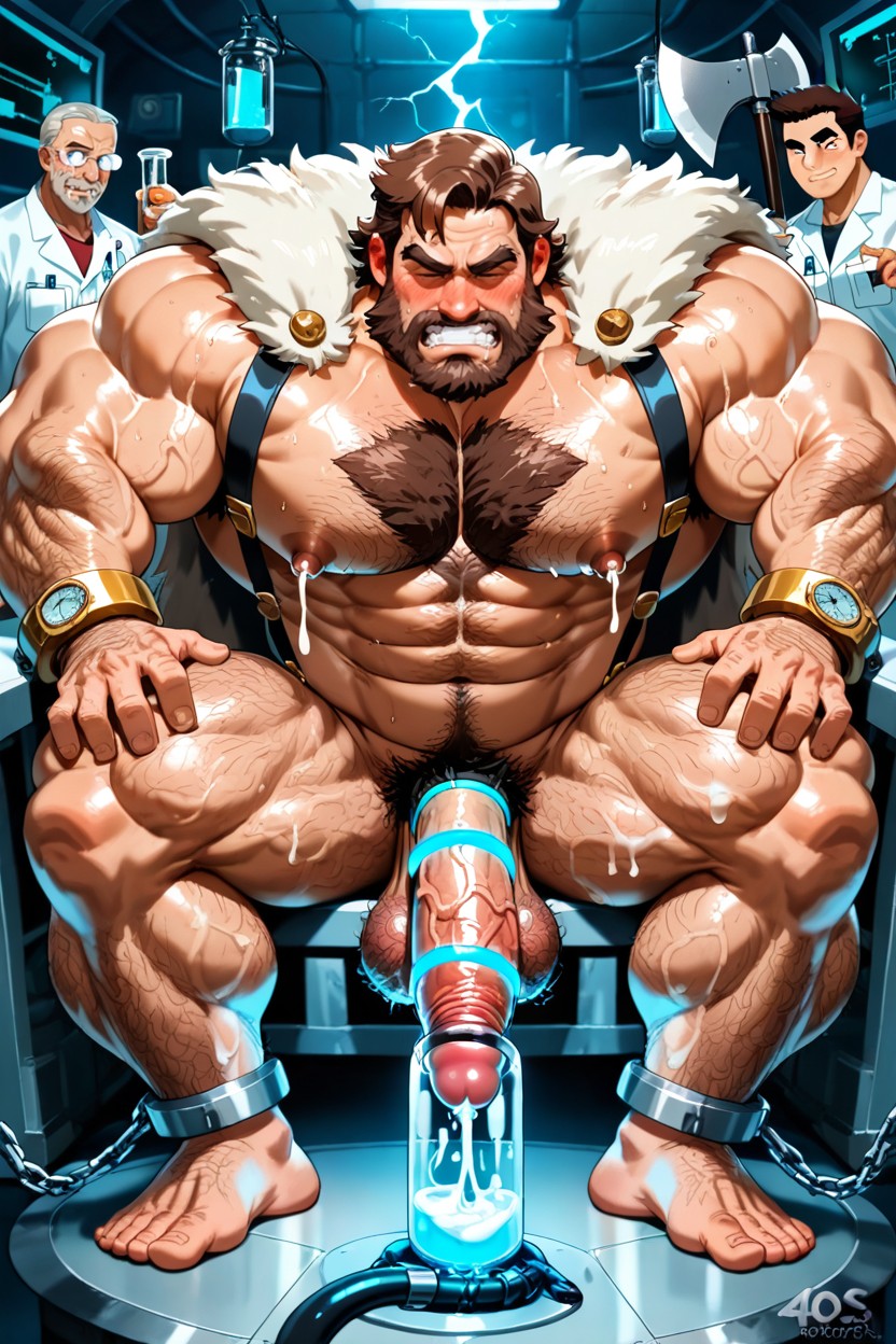 Glowing Tentacles, Blue Glow, Hairy Balls Porno IA Gay