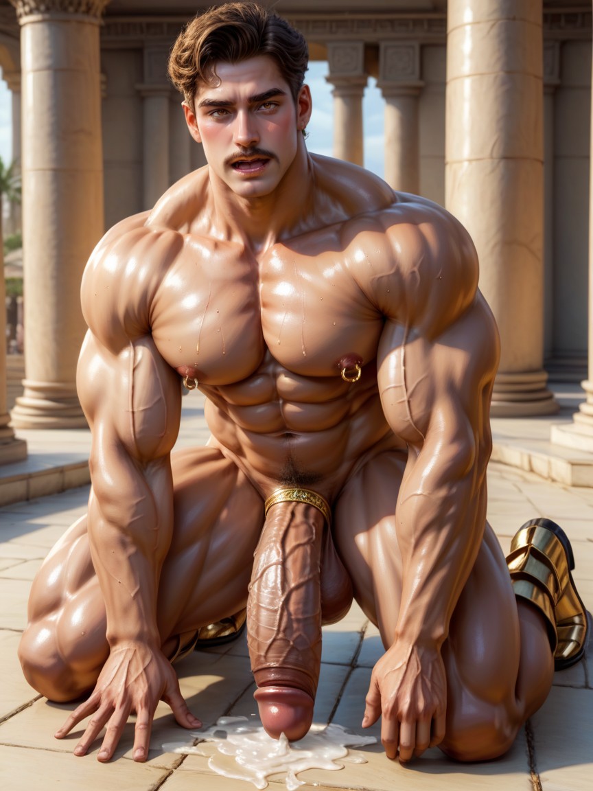 Gémissements, Orgasme, Dynamic Pose Porno IA Gay