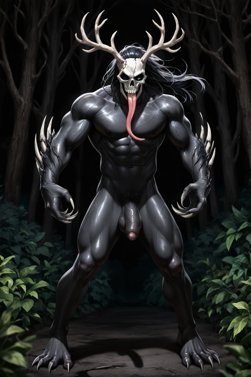 Antlers, Black Skin, Handsome Porno IA Gay