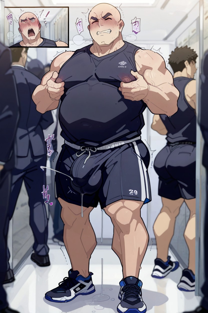 Kakure Artstyle, Sleeveless Shirt, Male AI Gay Porn