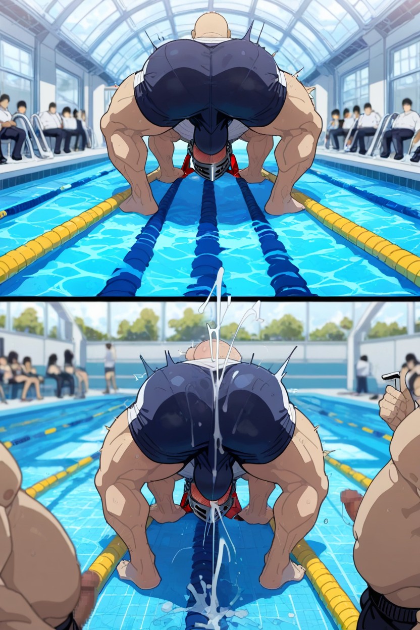 Head Tilted Back, Bald, Full Body Porno IA Gay