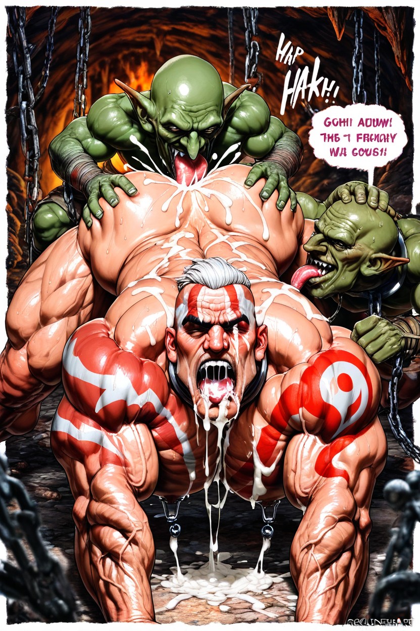Grabbing Hair, Metal Collar, Goblins Fucking A Man Porno IA Gay