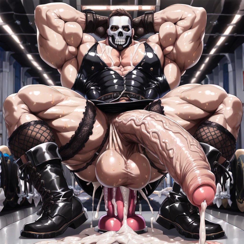 Long Foreskin, Wearing Skull Mask, Steaming AI同性戀黃片