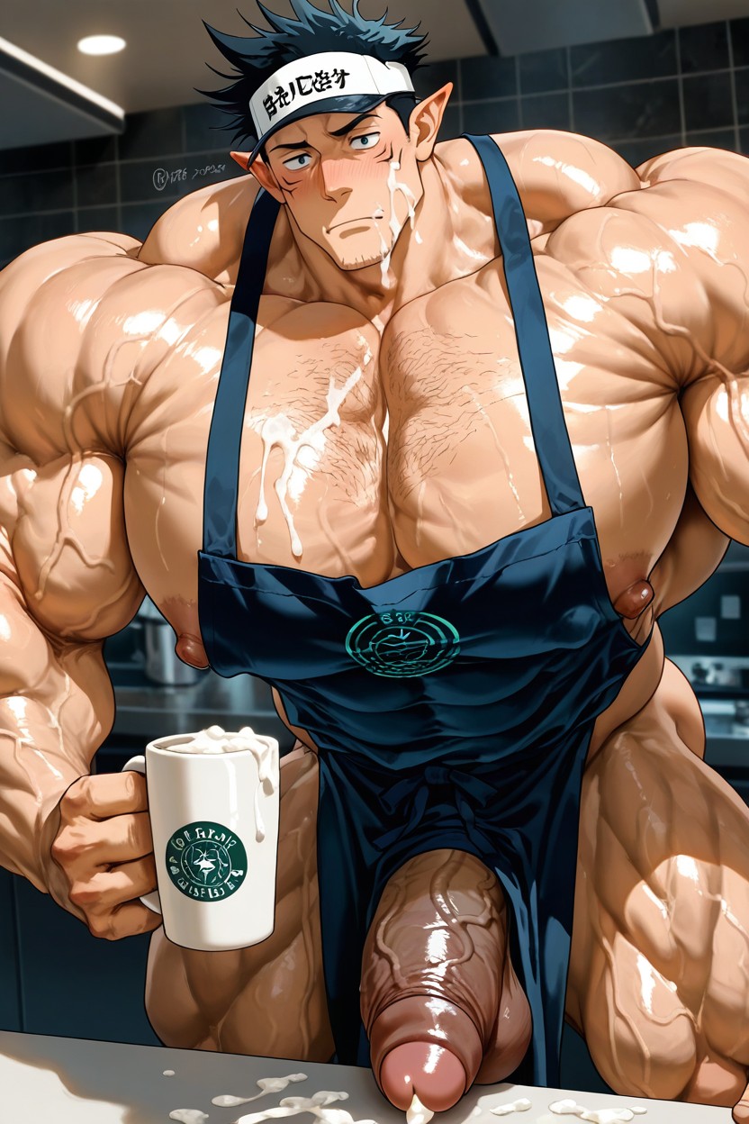 Zoom Out, Enormous Bulging Chest And Arms, Perspective Porno IA Gay