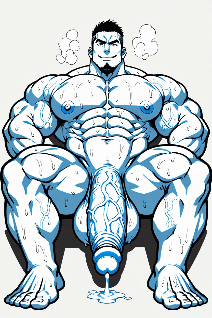 Steam, Huge Arms, Oversize Hyper Gigantic Balls Porno IA Gay