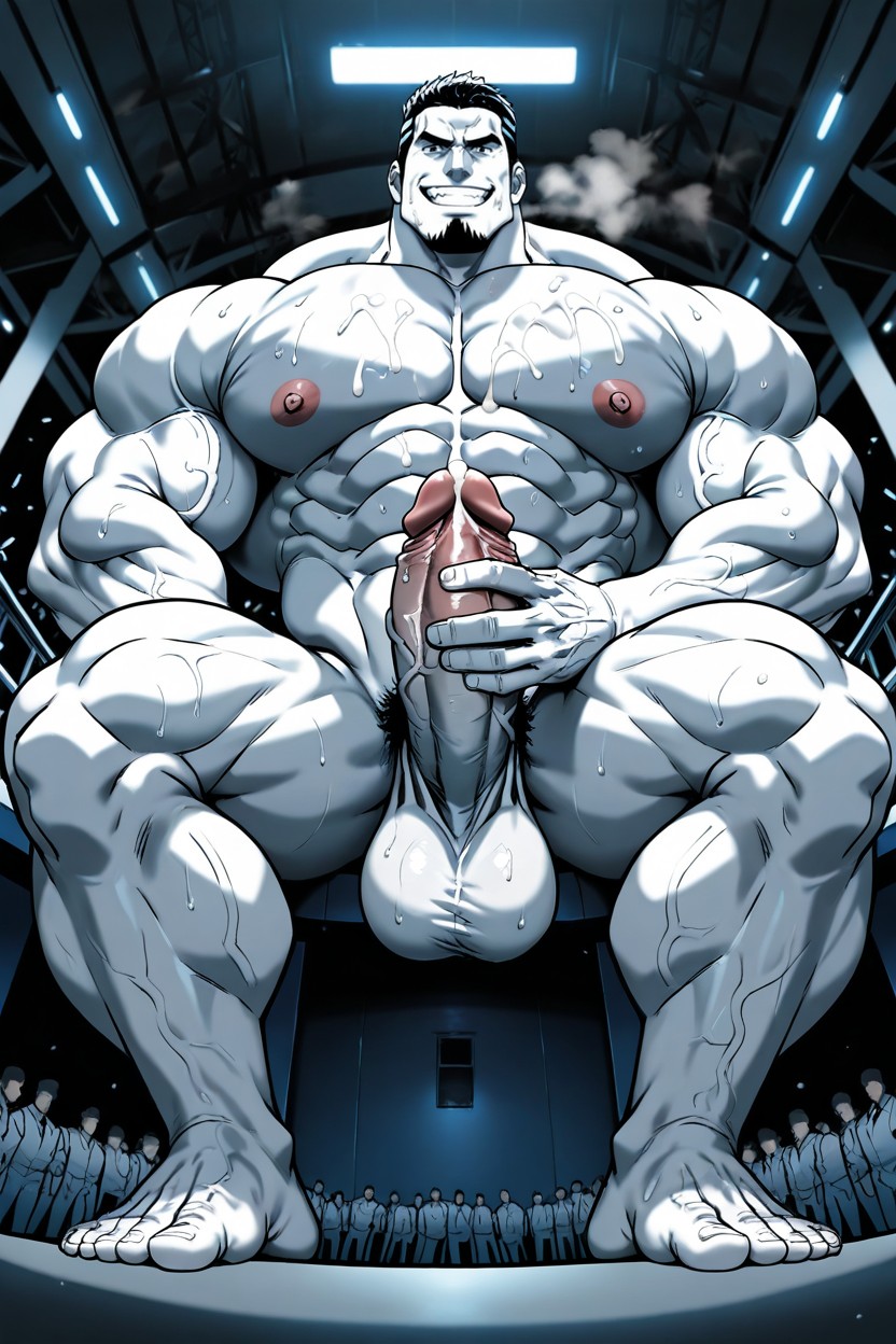 Big Round Bulging Biceps, Pov Below His Feet, Intense Cum Drooling Porno IA Gay