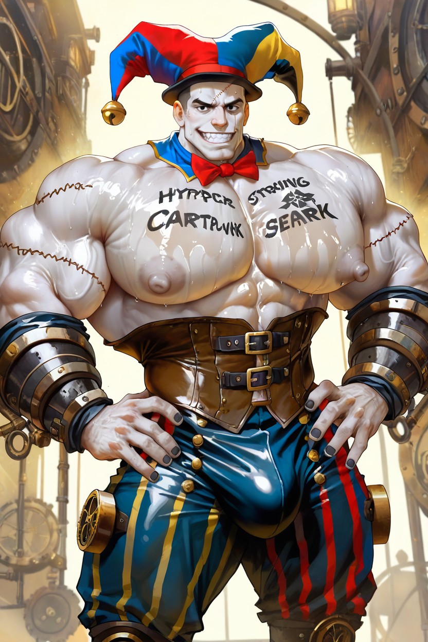 Massive Nipples, Beitemian, Oiled Skin Porno IA Gay