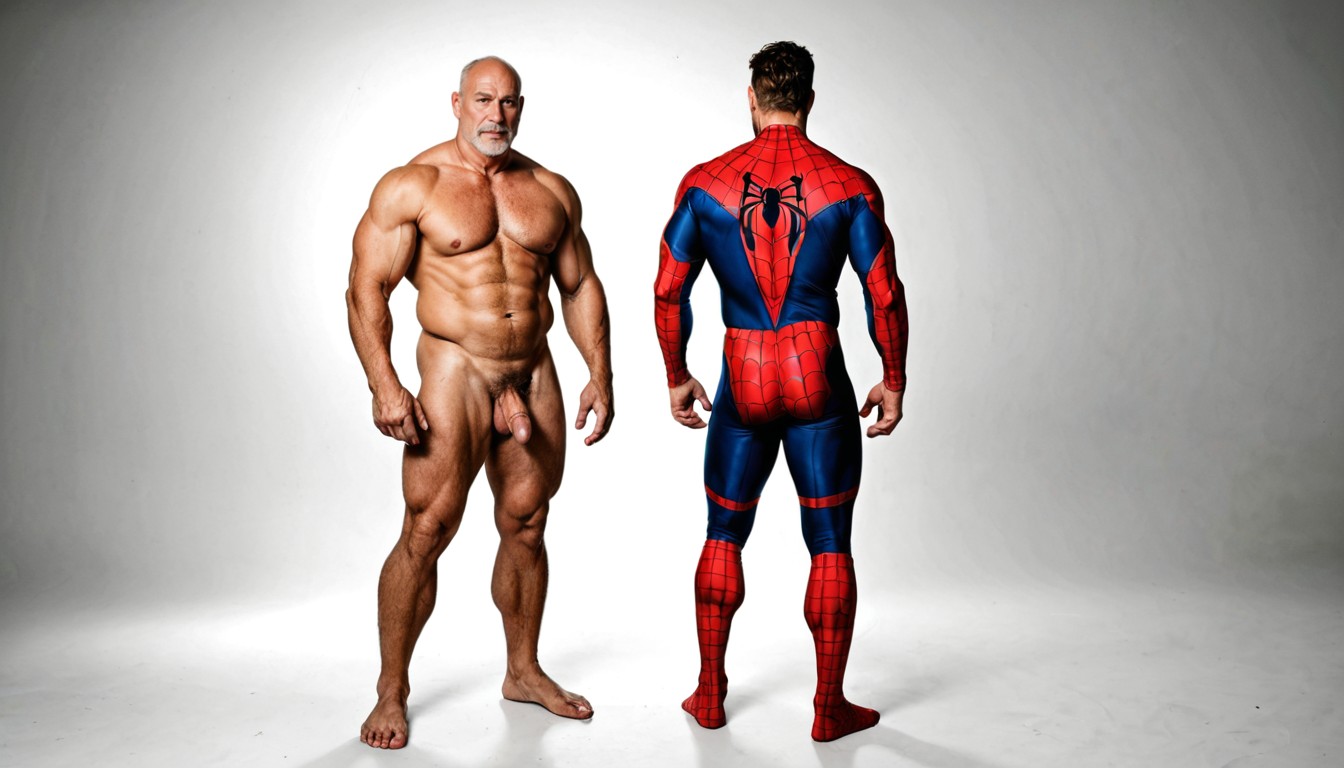 And Lower Back, Gros, Corps Entier Porno IA Gay