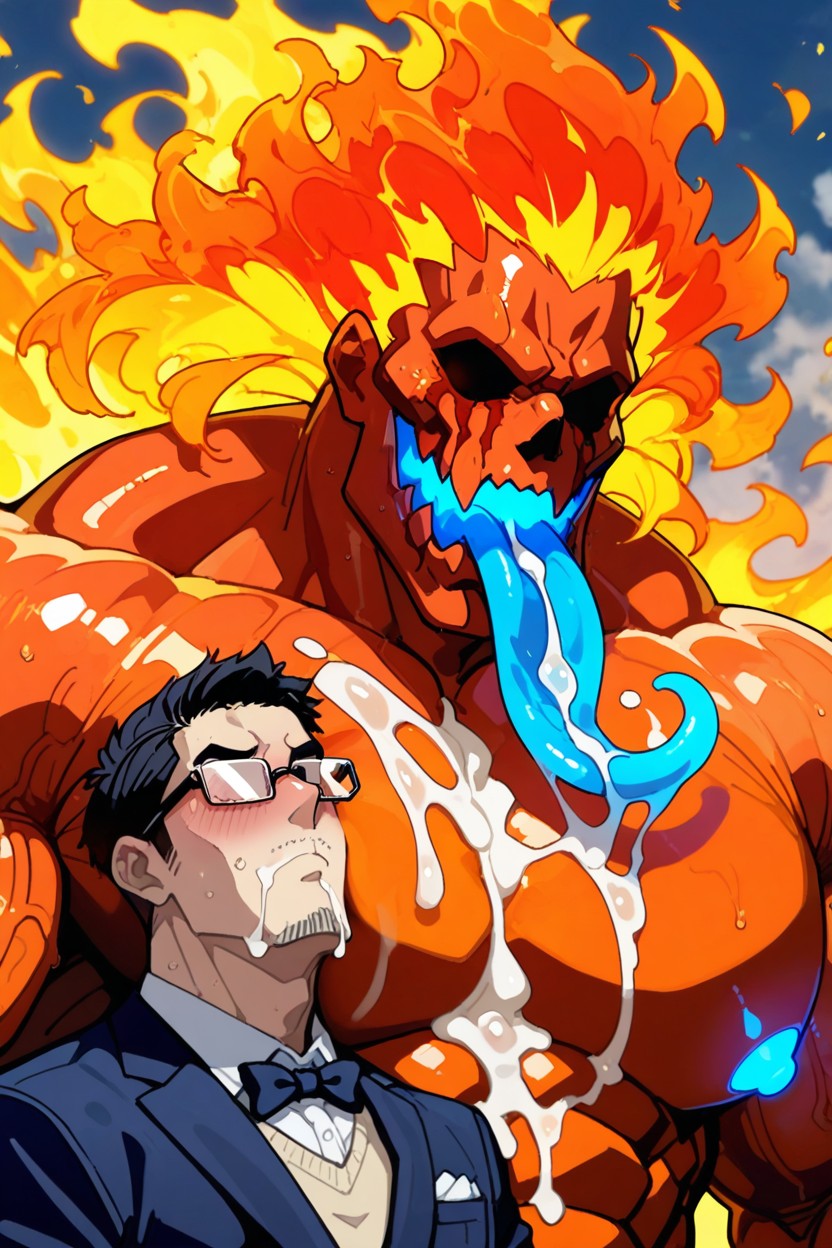 Mouth Full Of Cum, Cum On Chest, Mature Men 게이 AI 포르노