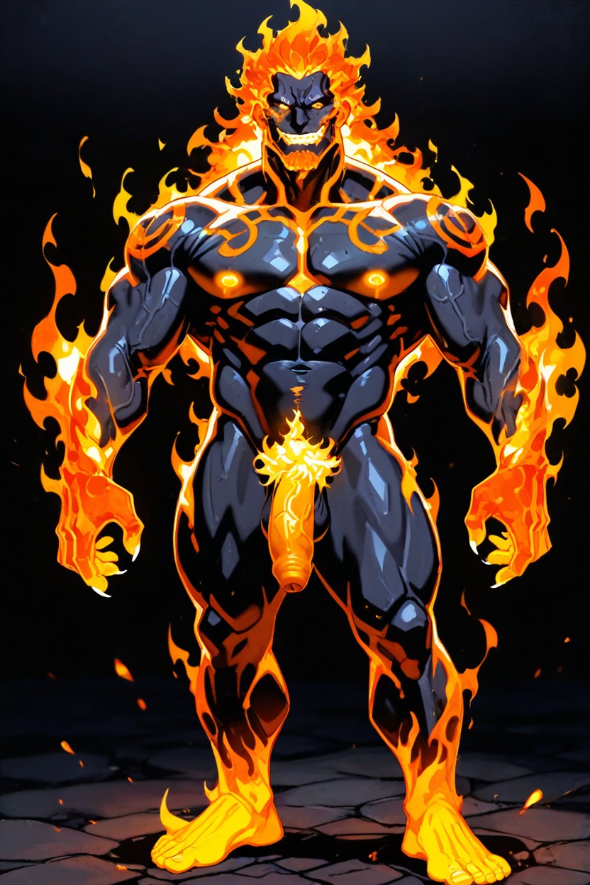 Fire Hair, Vue De Face, Looking At Viewer Porno IA Gay