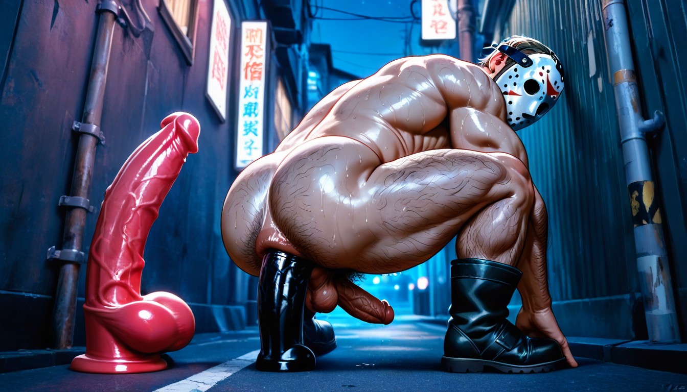 Huge Dildo, Puffy Anus, Hdr Porno IA Gay