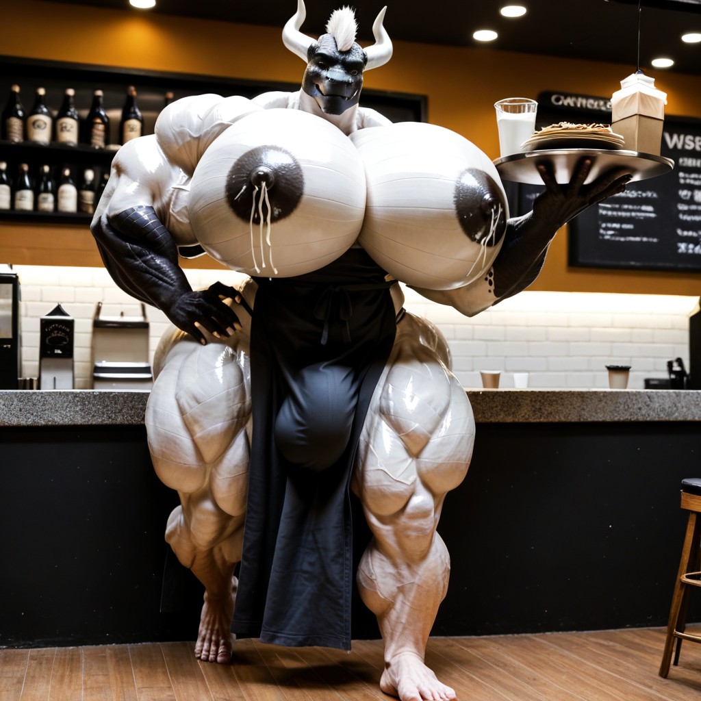 Extrêmement Lourd En Bas, Musclé, Corps Entier Porno IA Gay