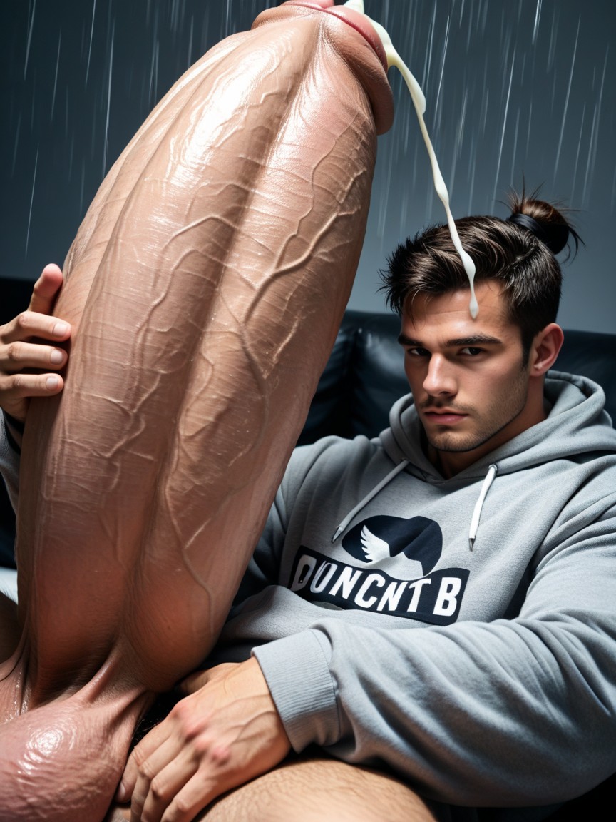 Detailed, Penis And Another Penis, Recum Droplet On Tip Porno IA Gay