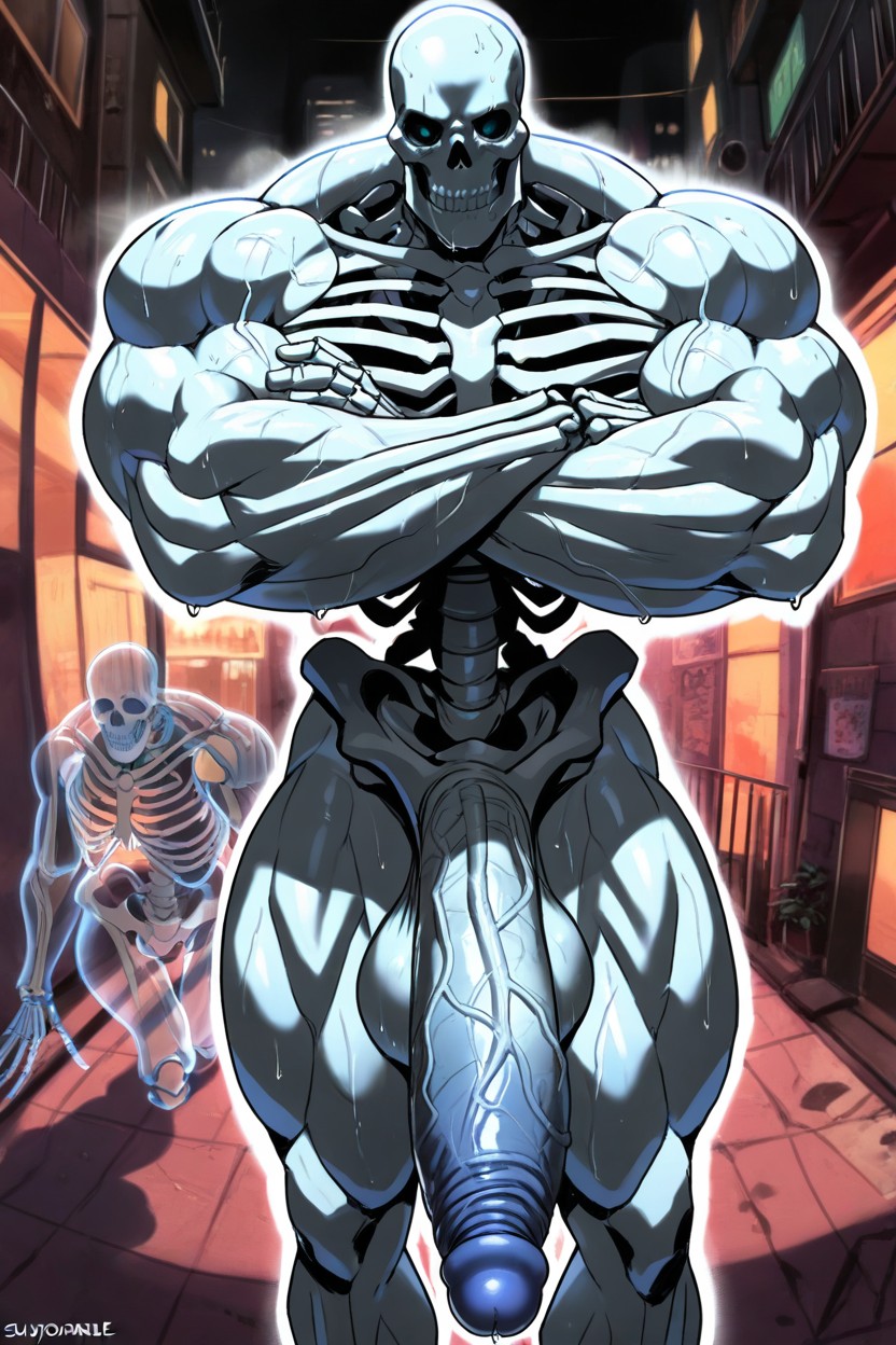 Manga, Full Skeleton, Heavy Balls KI Schwulenporno