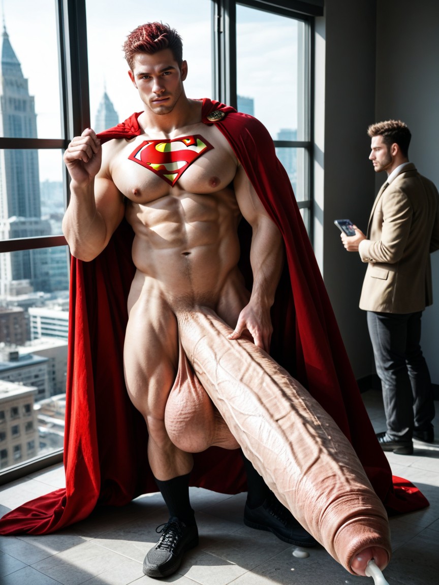 Extrêmement Lourd En Bas, Detailed, Fenêtre Avec Vue Porno IA Gay