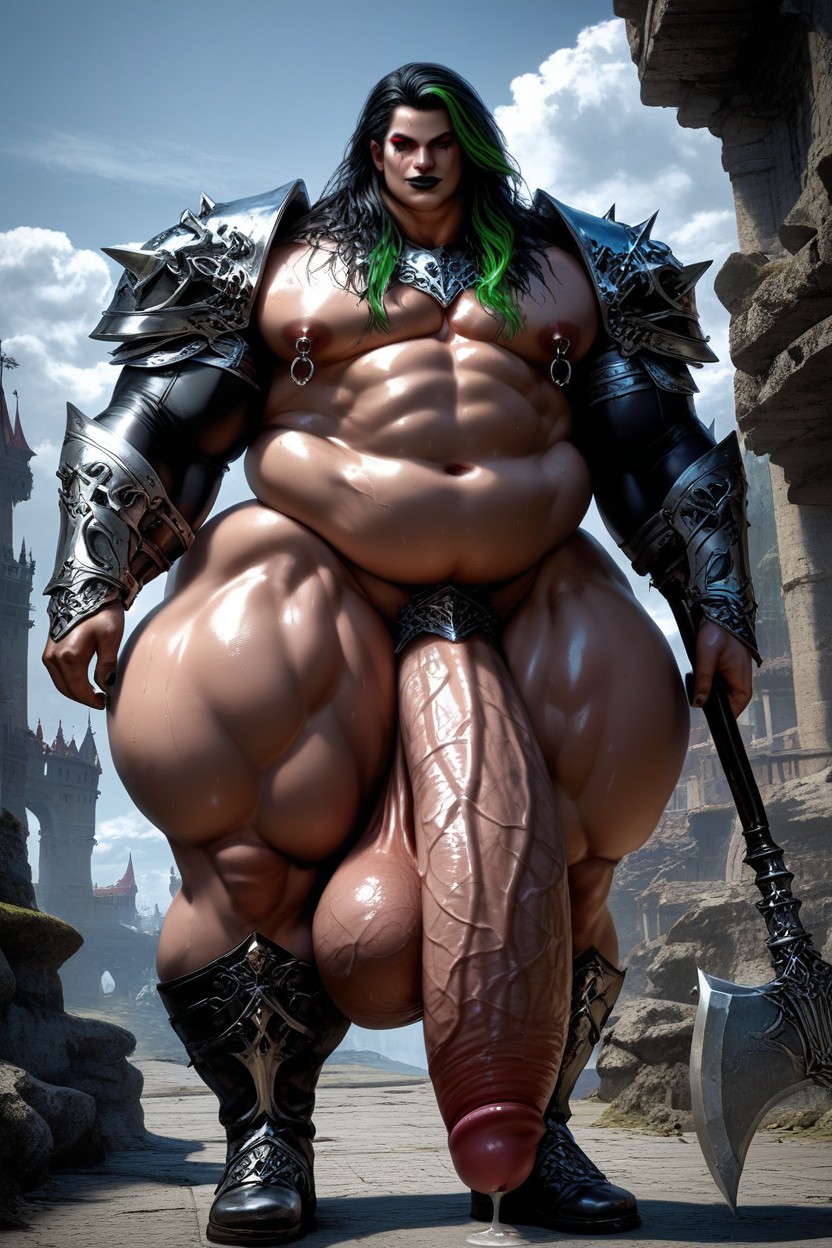 Lumière Spéculaire, Hyper Long Massive Veiny Cock, Medieval Boots Porno IA Gay