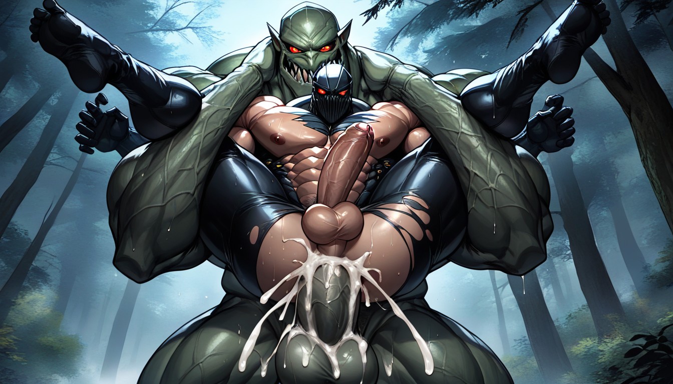 Giant Monster, Dynamic Angle, Hips Size Porno IA Gay