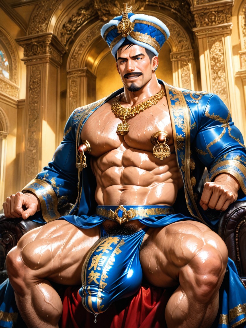 Overdeveloped Vascular Hyper Defined Ripped Veiny Bulging Muscles, Cabelo Preto, Bunda Média Pornografia gay com IA