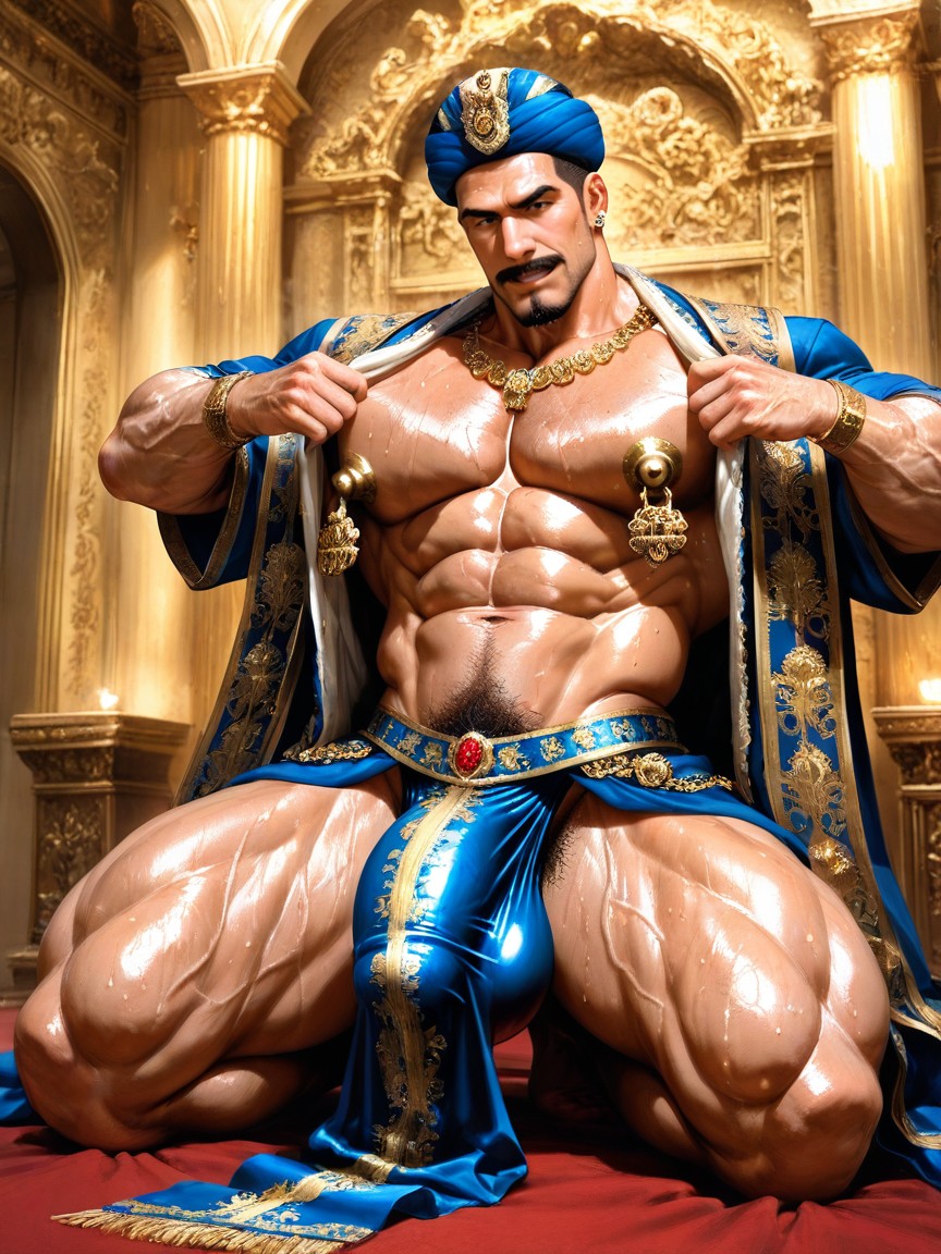 Broad Pectorals, Mustache, 黒髪 ゲイAIポルノ