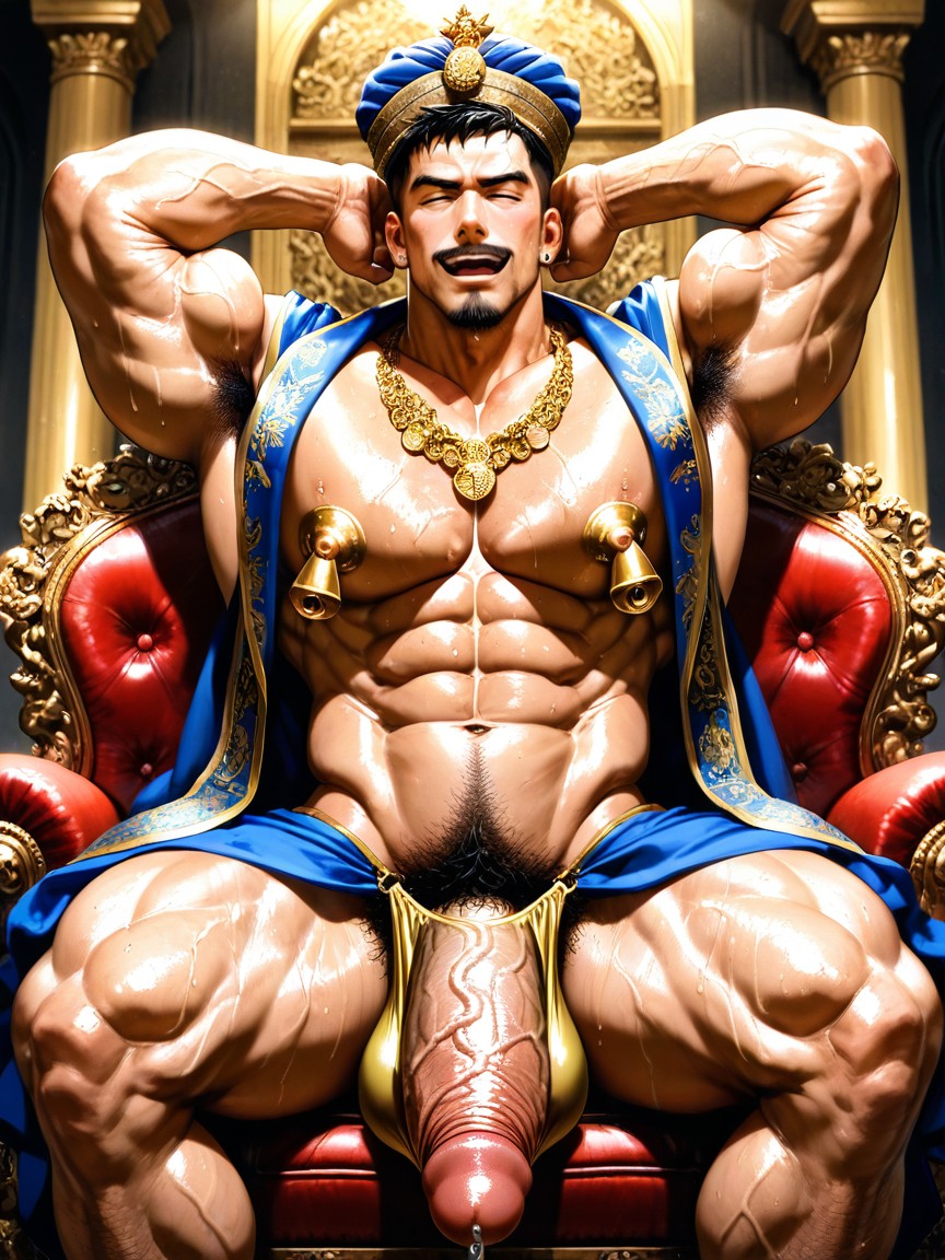 Sweaty Body, Face, Bronze Color Smooth Skin Tone Porno IA Gay