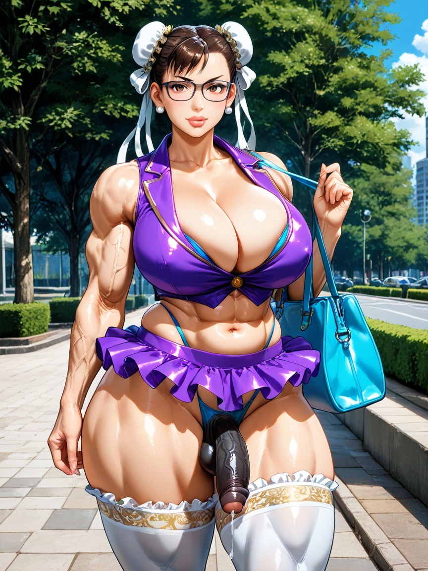 Wide Round Hips, Abs, Bursting Breasts 게이 AI 포르노
