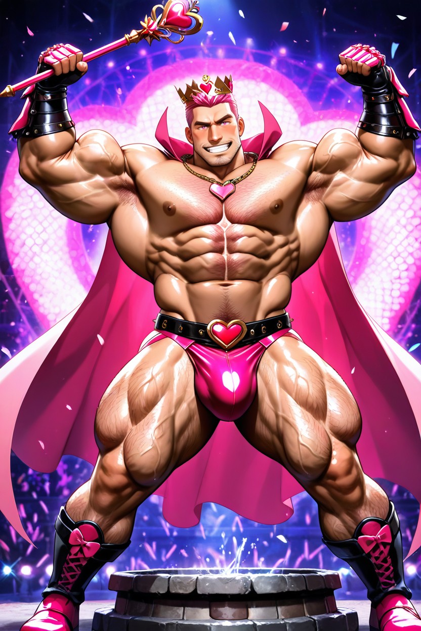 Hyper Muscular Legs, Only Gay Man, Heart Armor Necklace Porno IA Gay