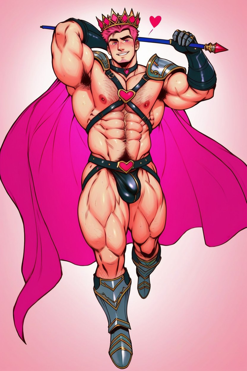 Pink Garden Palace, Armor Gauntlets, Big Round Bulging Biceps Porno IA Gay