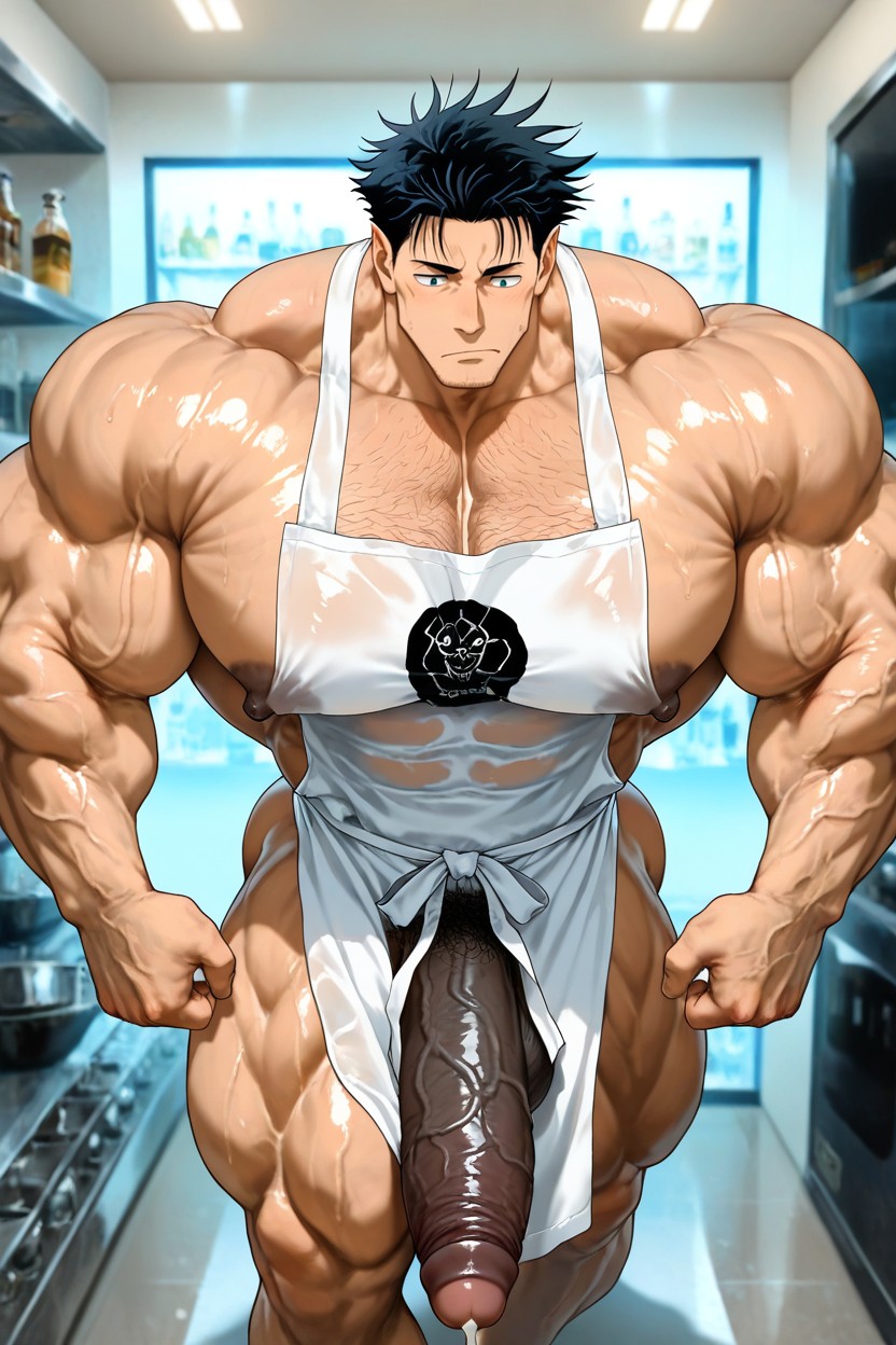 Masculine, Testicles, Detailed Face Porno IA Gay
