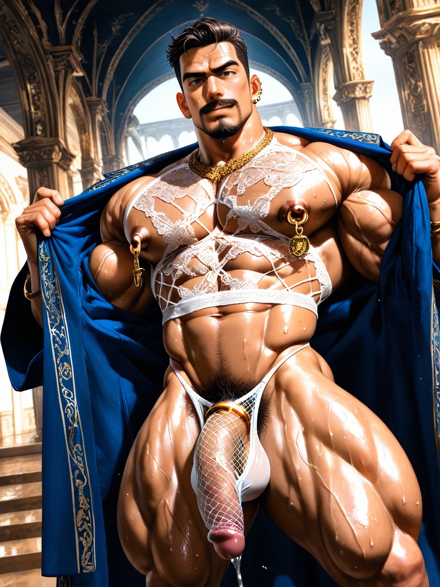 Sweaty Body, Hard Defined Biceps, Octane Render KI Schwulenporno