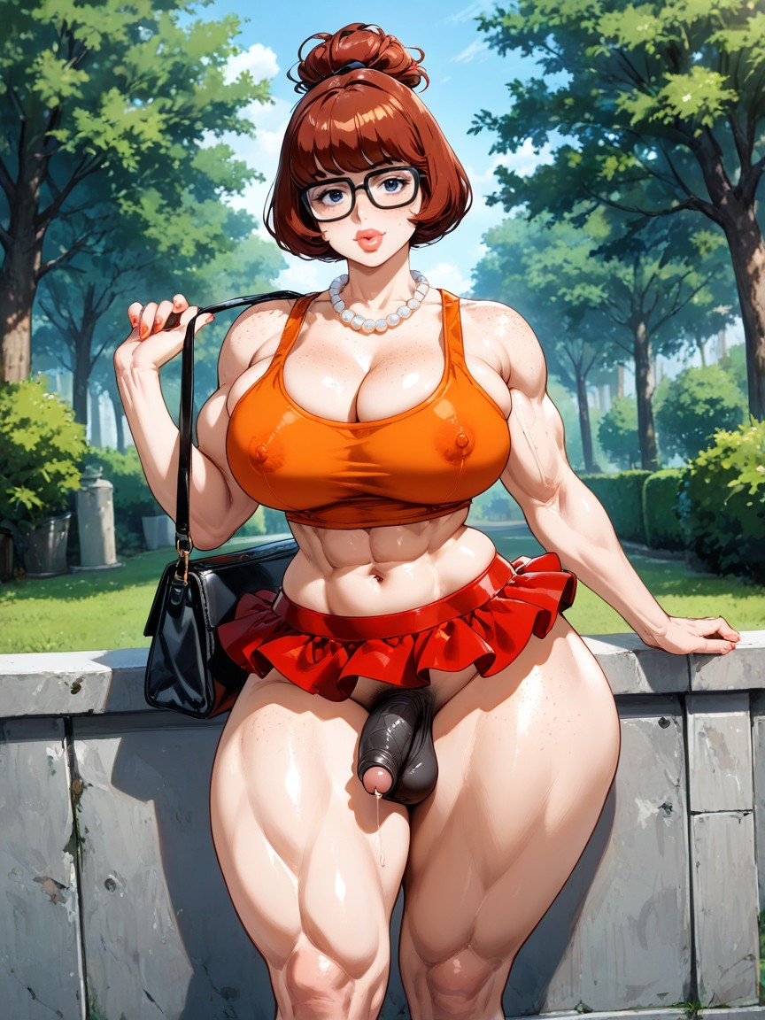 Deep Cleavage, Vue De Face, Hoop Rings Porno IA Gay