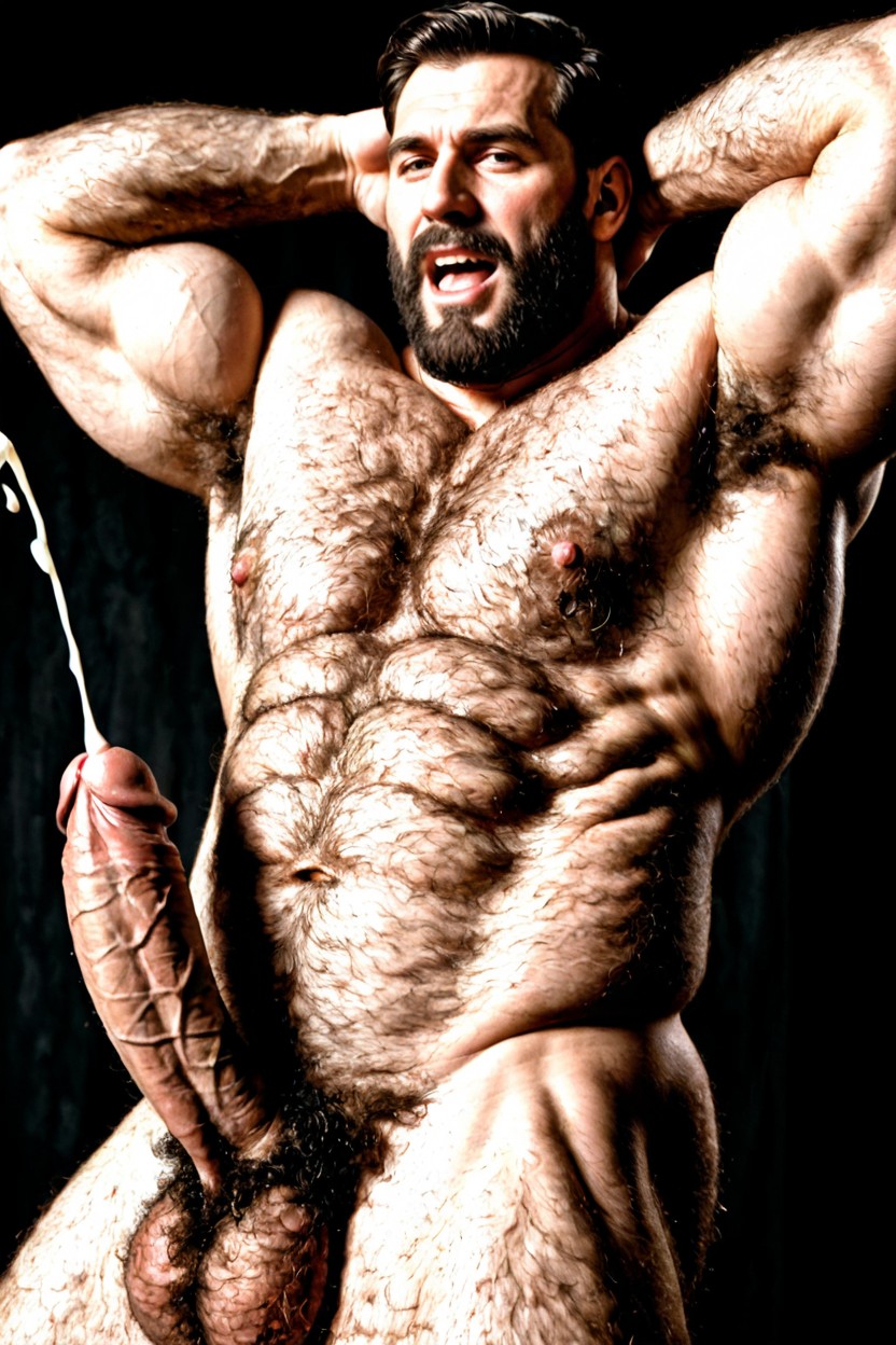 Hyper Hairy Armpits, Peau Pâle, Hyper Hairy Legs Porno IA Gay